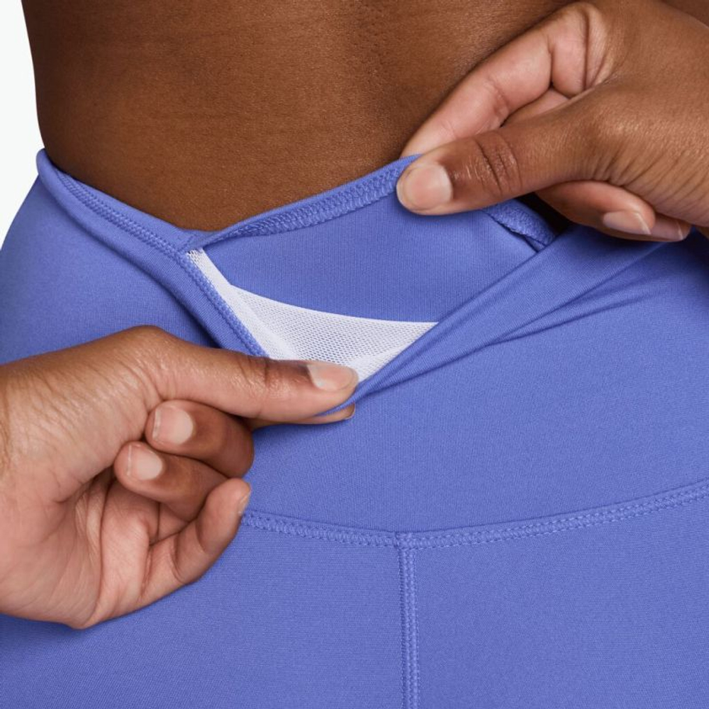 Женские леггинсы Nike One Seamless Front High Waisted Full Length - sapphire/white