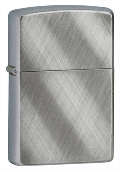 Зажигалка Zippo с покрытием Brushed Chrome, латунь/сталь, серебристая, матовая, 36x12x56 мм