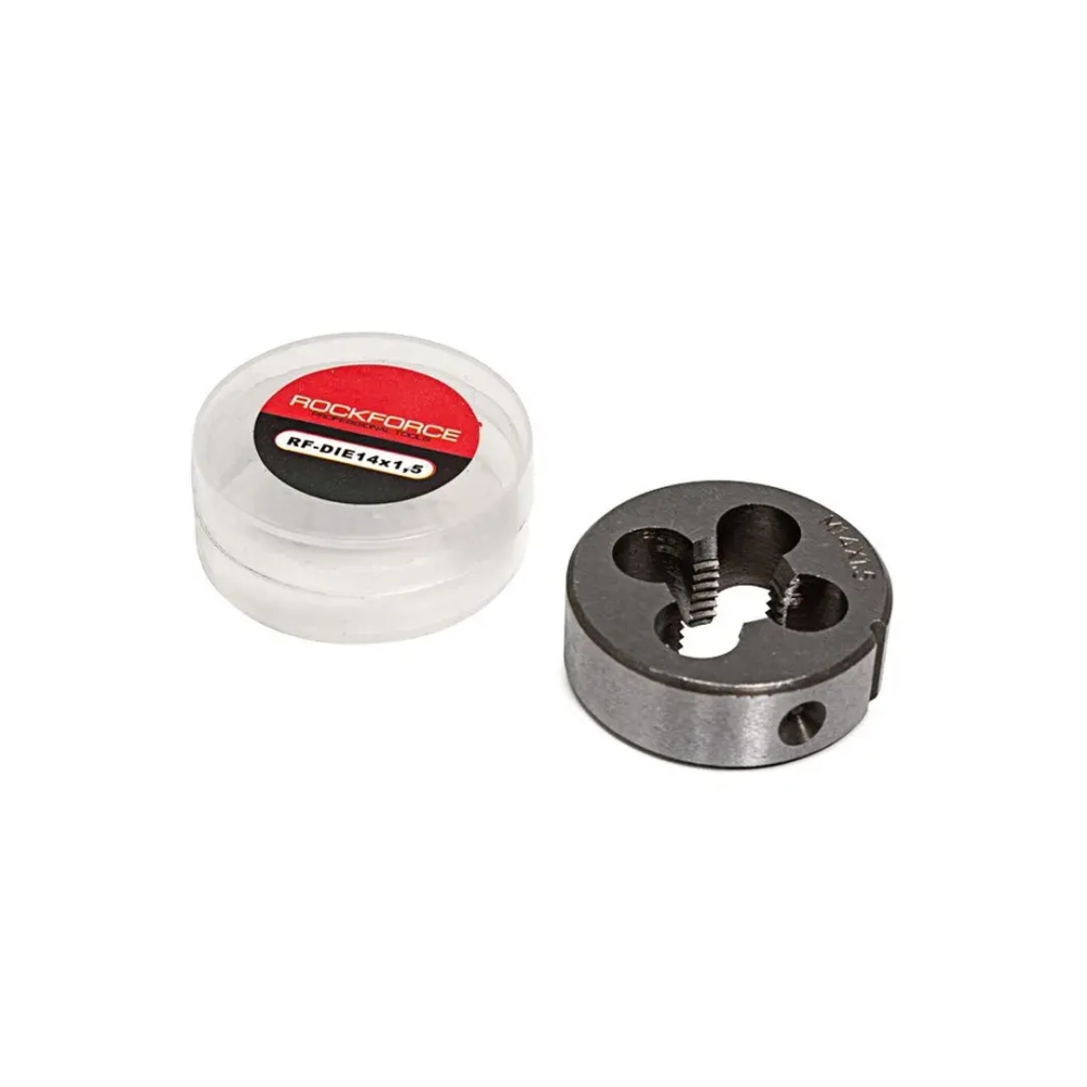 Плашка M14x1.5-?38мм, в пластиковом футляре RockForce##Rock FORCE RF-DIE14x1,5