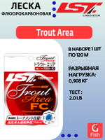 Флюорокарбоновая леска для рыбалки LINESYSTEM Trout Area FC 4.0LB (120m)