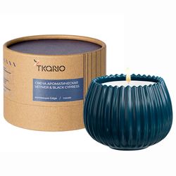 Свеча ароматическая Vetiver & Black cypress из коллекции Edge, синий, 30 ч