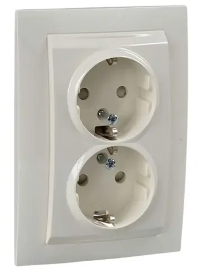 Розетка 2-я с з/к Schneider Electric Unica MGU23.067.25D беж