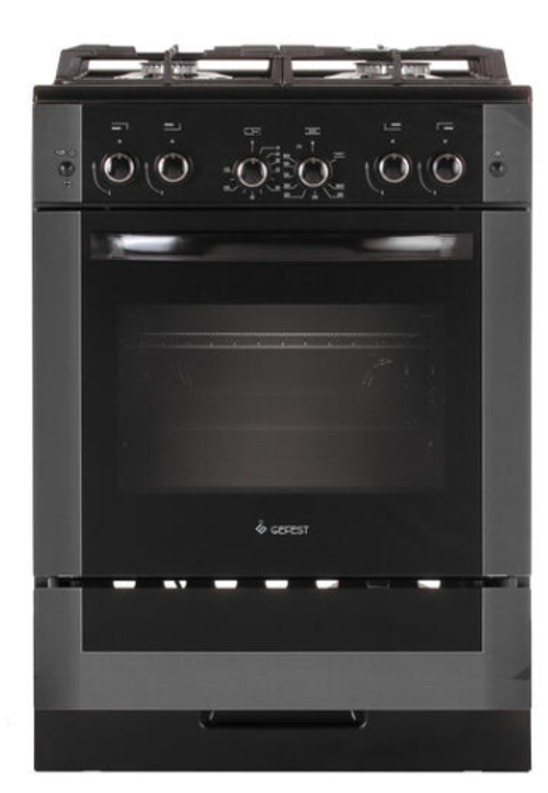 Плита газовая GEFEST 6500-02 0044 (черн. с растр.рис)