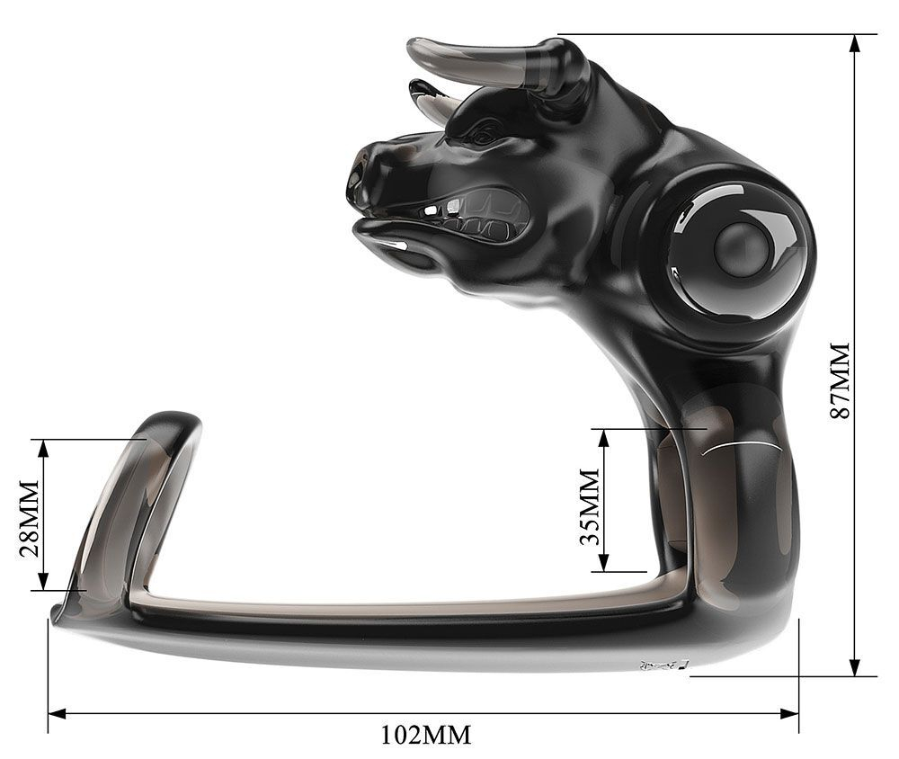 Насадка на пенис Pretty Love Bull Warrior, 10 режимов, 10,2 см