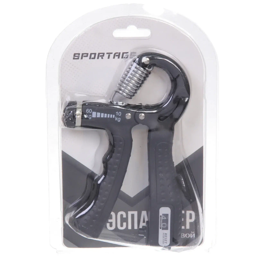 Эспандер кистевой с регуируемой нагрузкой Sportage RS-1060, счетчик, черный
