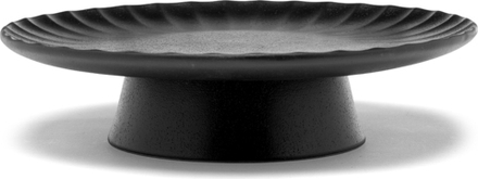 Тортница сервировочная Serax Inku, круглая, каменная керамика, 24 см, зелёная