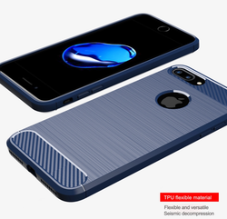 Чехол для iPhone 7 Plus цвет Blue (синий), серия Carbon от Caseport