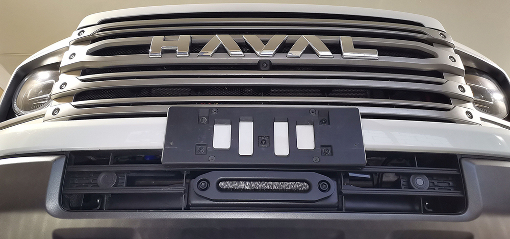 Площадка под лебёдку в штатный бампер Haval H9 2024+ РИФ