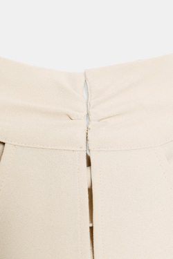 ZARA ТОП С ГОРЛОВИНОЙ ХАЛТЕР И БУСИНАМИ, ЭКРЮ