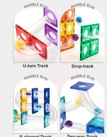 Магнитный конструктор "Горка для шариков"
 100 элементов
