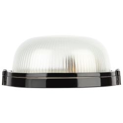 Светильник ЭРА НБП 03-60-001 Акватермо алюминий/стекло IP54 E27 max 60Вт D176 круг черный | Светильники ЖКХ РБ