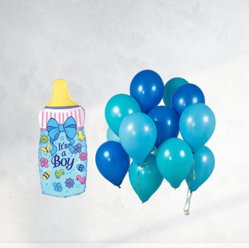 Композиция из шаров "Ура, Мальчик!" с гелием