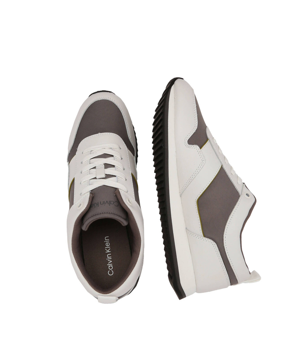 Кожаные кроссовки low top lace up mix Calvin Klein - белый(HM0HM00741)