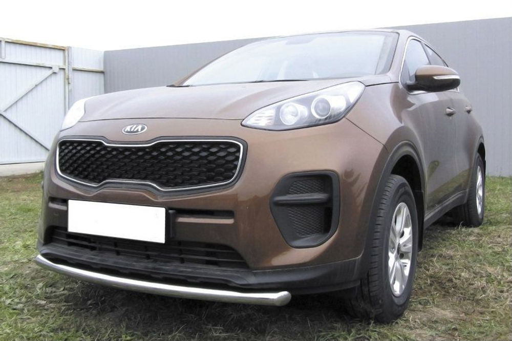 Защита переднего бампера (нержавейка) Kia Sportage (2016-2021) d57