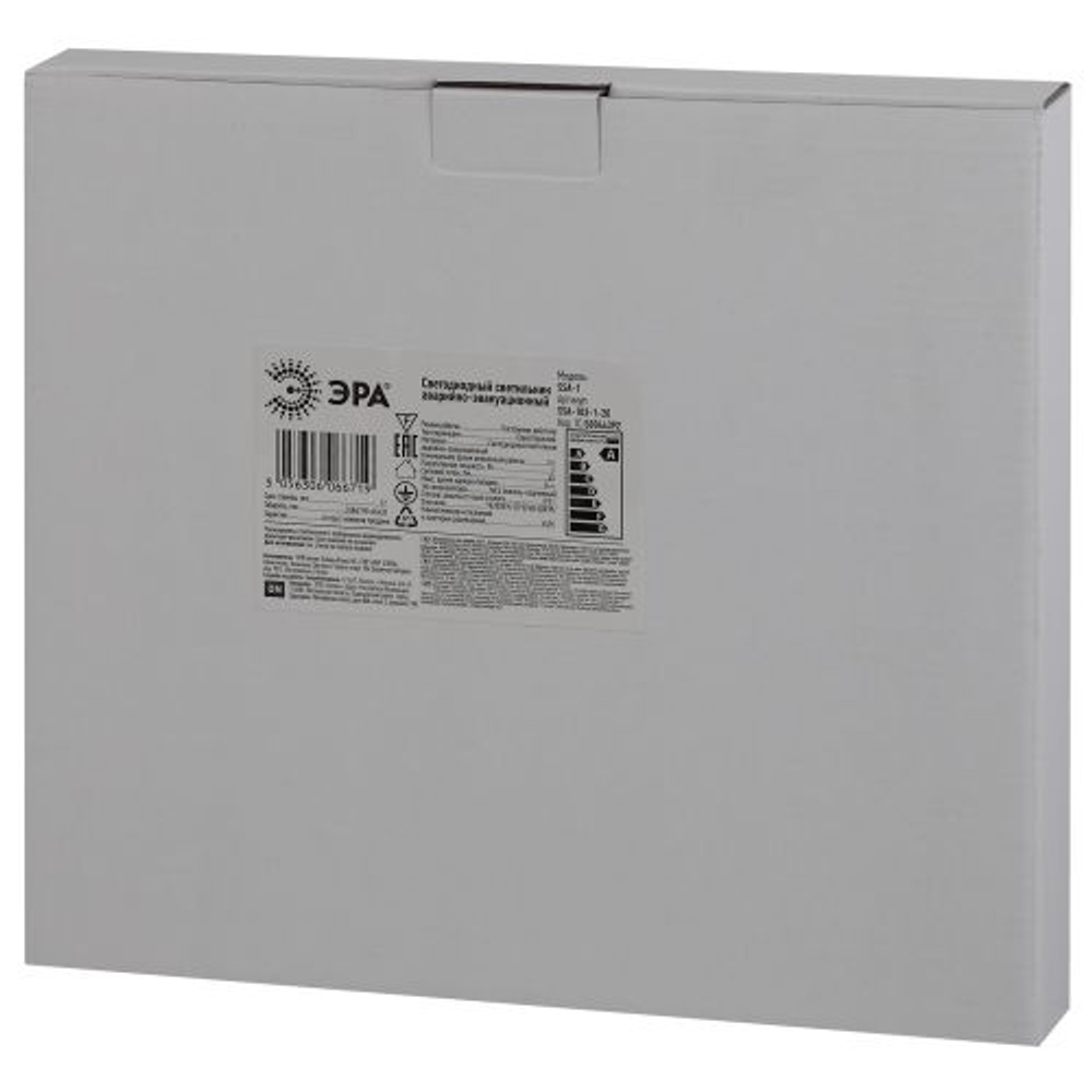 Светильник светодиодный SSA-103-1-20 "Человек-стрелка" 3Вт IP20 аварийный 3ч двусторонний со сменными пиктограммами; кнопка "тест" Эра Б0044392