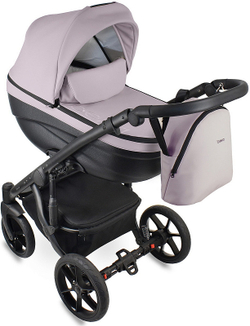 Детская коляска Bexa Ideal Eco 3 в 1 с автокреслом Avionaut Cosmo IE07 черный+пудра кожа