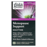 Gaia Herbs, Для женщин, для поддержки менопаузы, в ночное время, с черным кохошем и мимозой, 60 веганских жидких капсул Phyto-Caps®