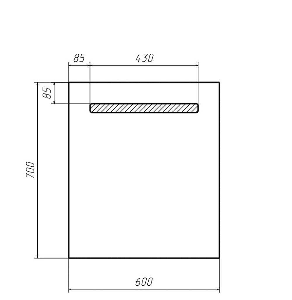 Зеркало Домино Good Light 600х700х20 мм сенсорное с подсветкой (GL7004Z)