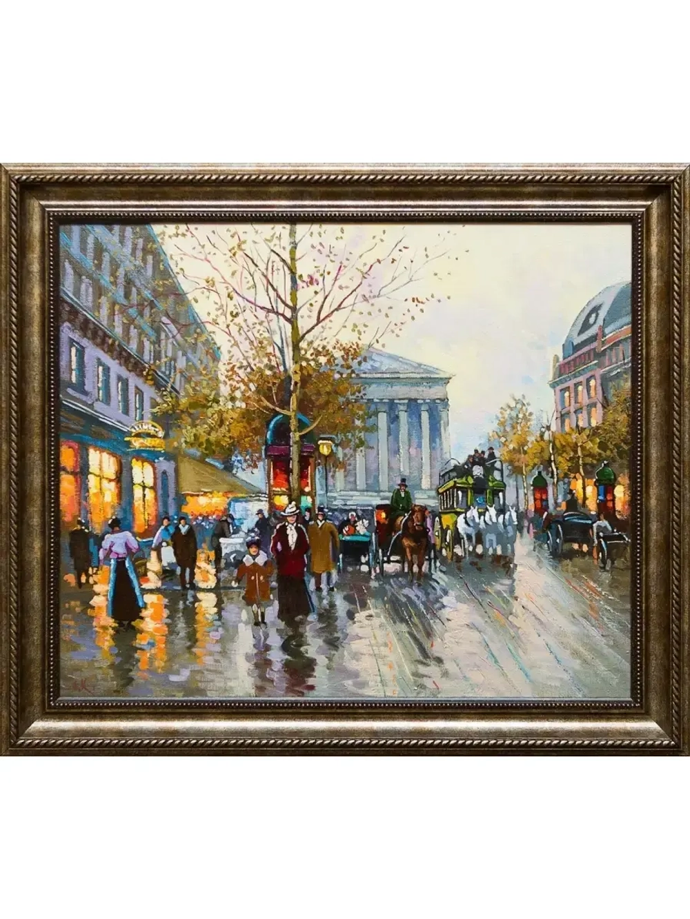Картина маслом La Madeleine Vue Pela Rue Royale Корабельщиков Non KGT