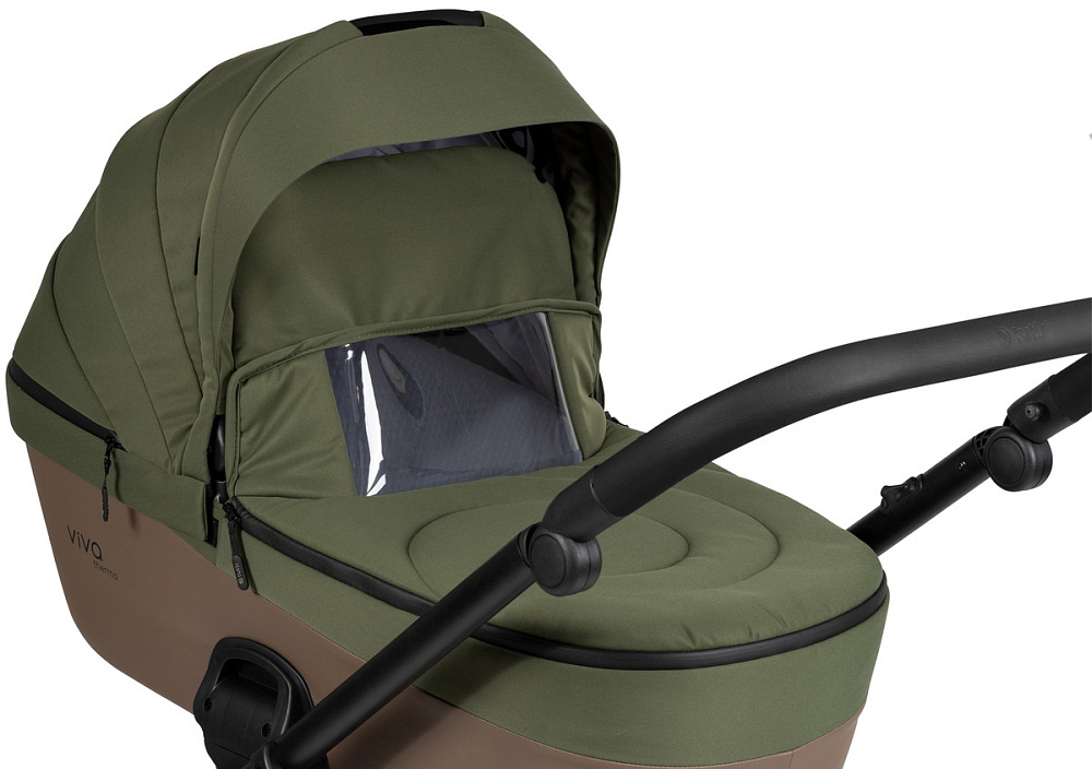 Детская коляска Tutis Viva 6 Plus Essential 4 в 1 с автокреслом Elo Lux EduSky Black и базой 1612050 Pine