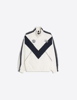 BERSHKA Техническая куртка с вышивкой, белый