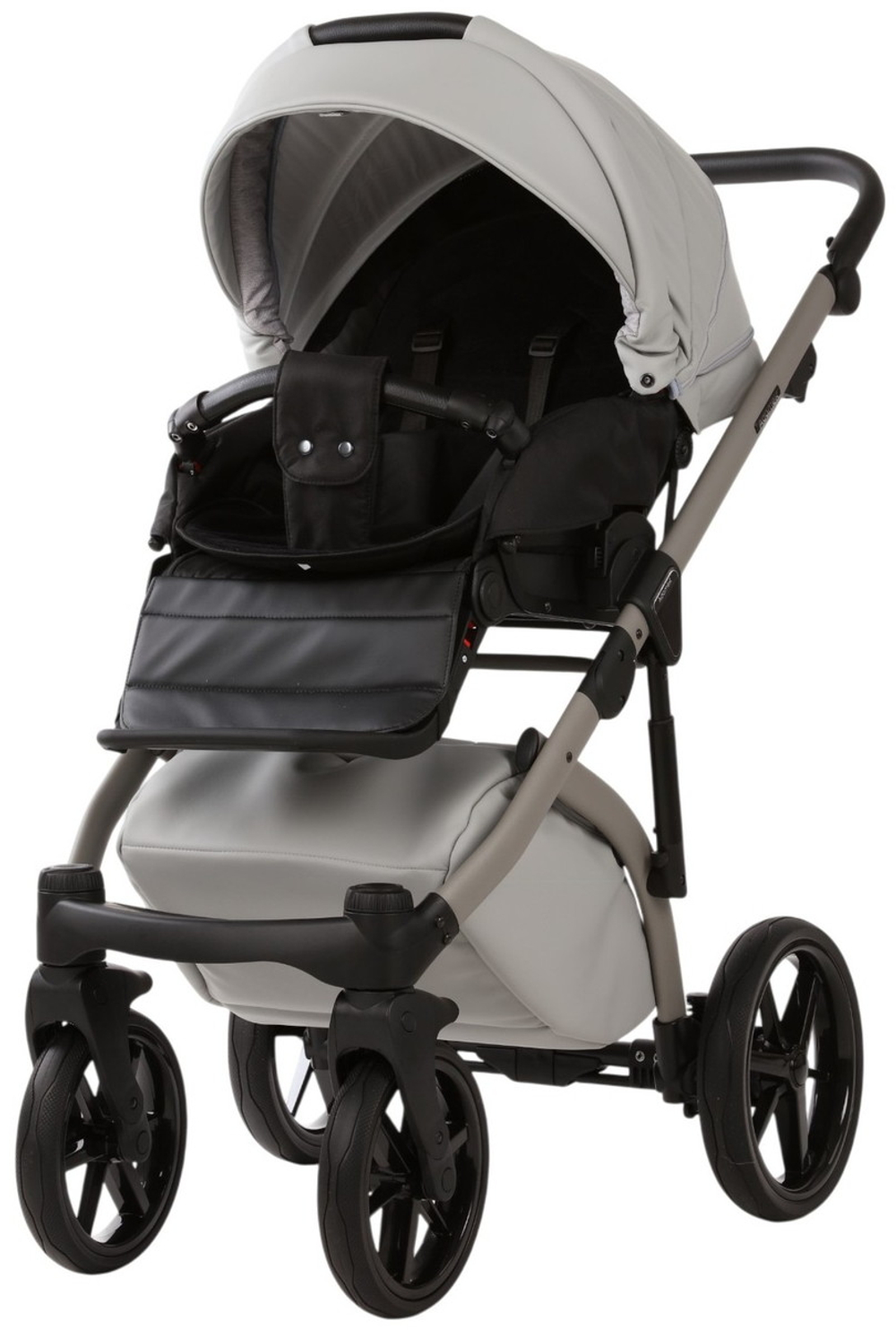 Детская коляска Adamex Chantal Pro Natura 3 в 1 CN-9-MOON (СВ. СЕРАЯ КОЖА)