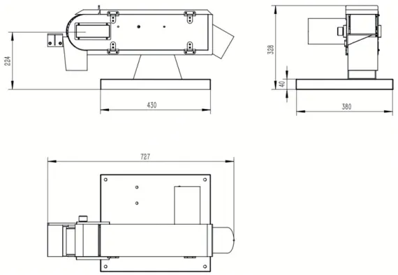 Ленточный шлифовальный станок Pasovec 100 (230 В) с подставкой