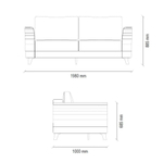 Диван двухместный  ENZA HOME GRACE EH59780