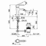 Смеситель для биде Cisal CHERIE CE00055024 золото