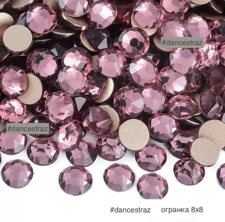Стразы клеевые, Light Amethyst 8*8, P04, SS30, 288, (F2)
