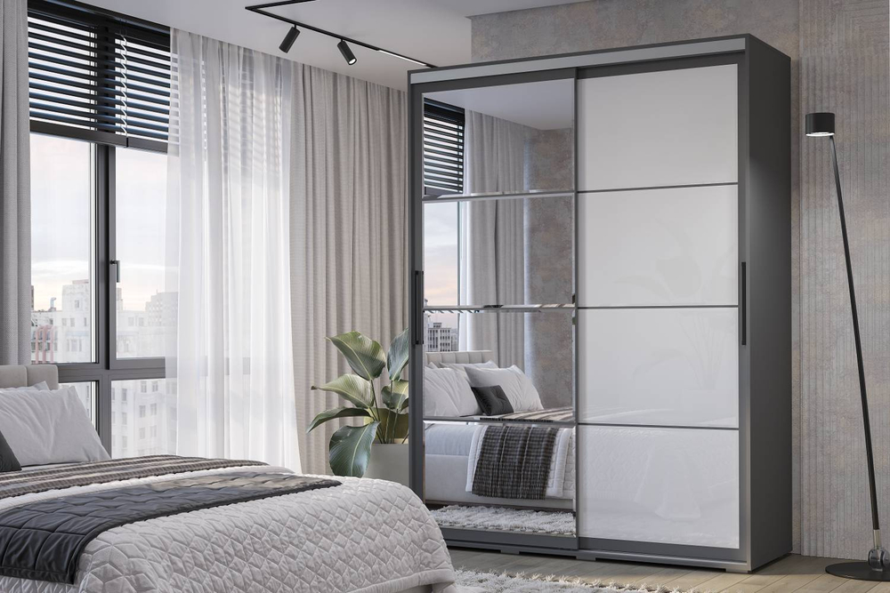 Шкаф-купе ШКК-06 Крафт-6, Графит