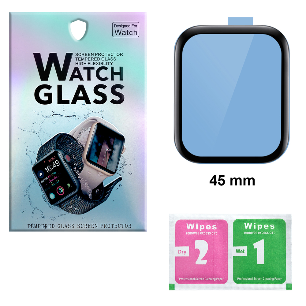 Защитное стекло Ceramics глянец для APL Watch 45мм (полная проклейка)