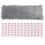 Швабра с флаундером 40 см, составной черенок 120 см, МОП микрофибра/абразив + МОП СИНЕЛЬ, PERKLIN (ПЕРКЛИН), 700987