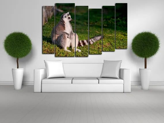 Модульная картина "Прекрасный лемур"