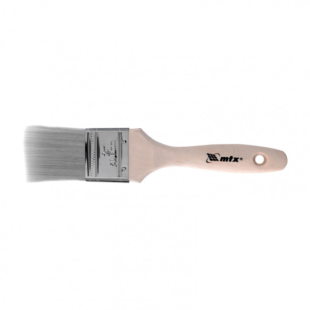 Кисть плоская Platinum 2", искусственная щетина, деревянная ручка MTX