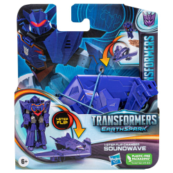 Hasbro Transformers EarthSpark - фигурка Саундвейва с 1 шагом переворота F6714