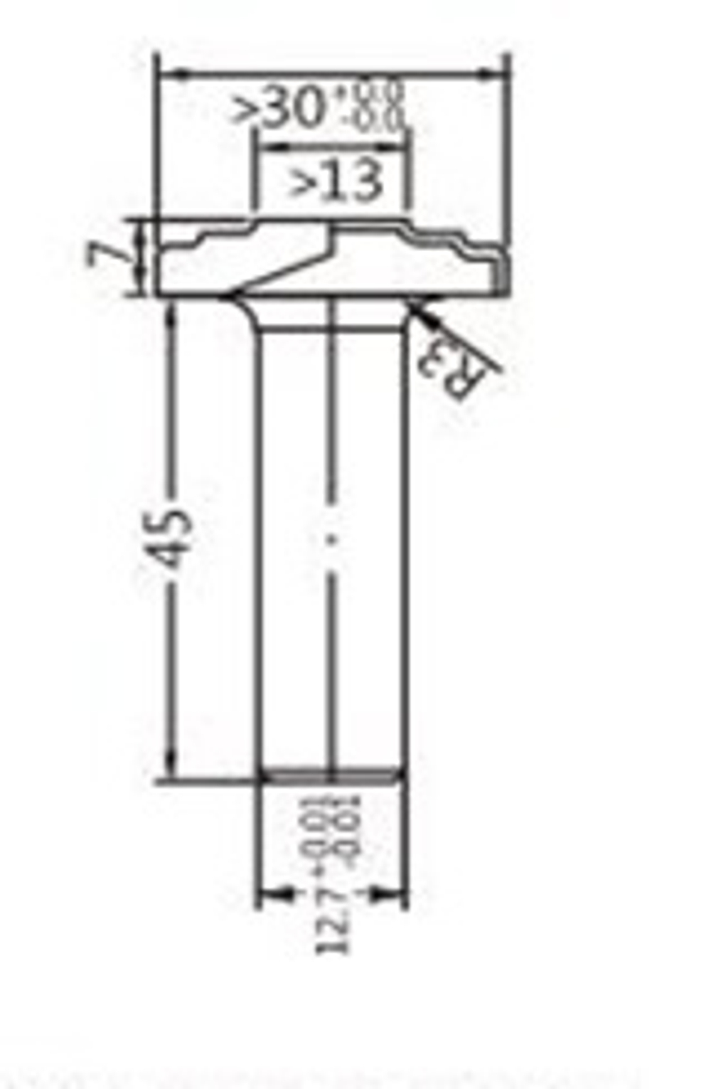 Фреза алмазная филёночная нижний подшипник D.30x7x52 S.12 Z=2