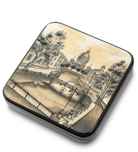 Народные промыслы ШК-40/24 Шкатулка «Санкт-Петербург» исп. Бударгин