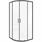 Душевой уголок Good Door Lite 100х100 ЛТ00026 стекло прозрачное/профиль черный матовый