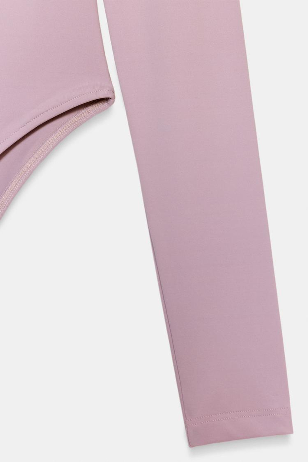 ZARA БАЗОВОЕ БОДИ ИЗ ПОЛИАМИДА, СВЕТЛО-СИРЕНЕВЫЙ