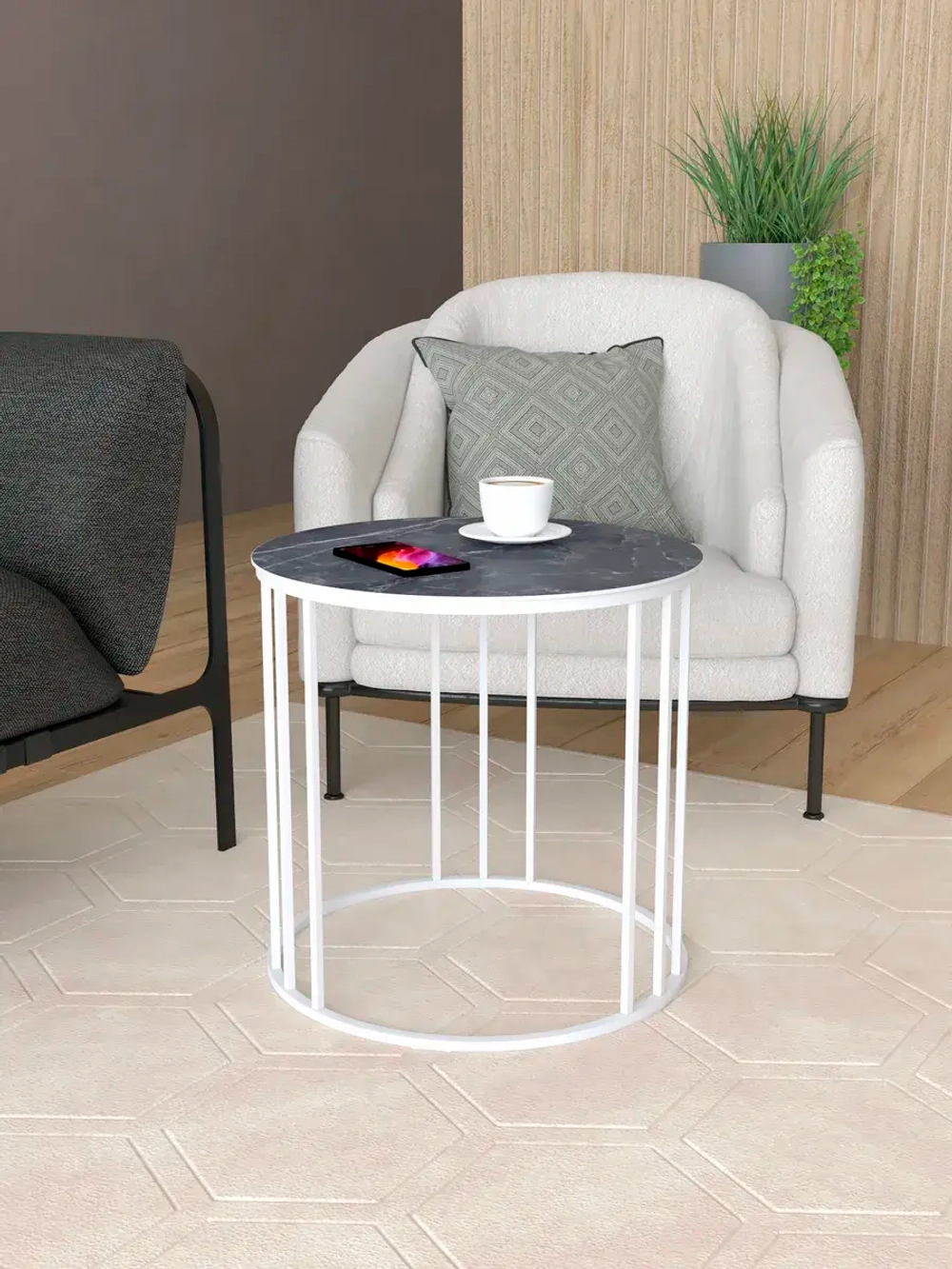 Стол журнальный Трио малый - БЧ - керамогранит