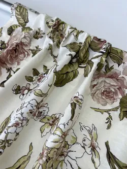 Штора тканевая на кухню, для спальни "Роза" 150х200 1шт