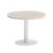 Home Office Стол журнальный круглый VR.SP-5-60.1G Денвер Светлый/Металл Белый 600*600*453