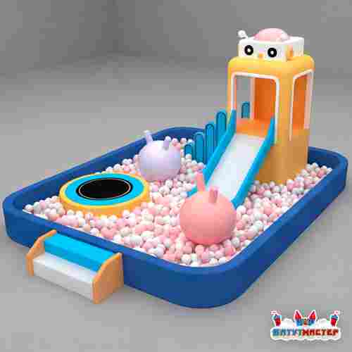 Сухой бассейн с горкой «Счастливое детство», 5×4×0,6 м