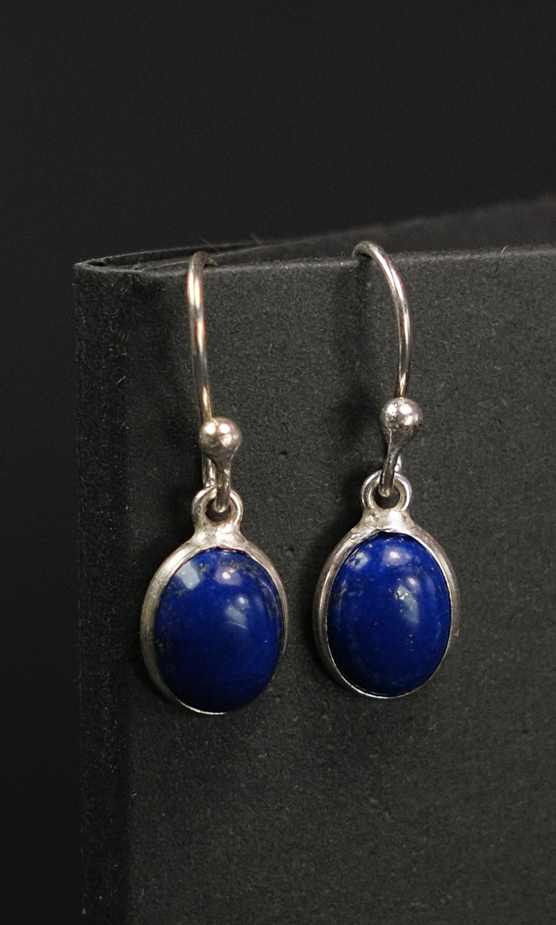 Серьги mini "Memo about Wealth" с лазуритом, серебро 925