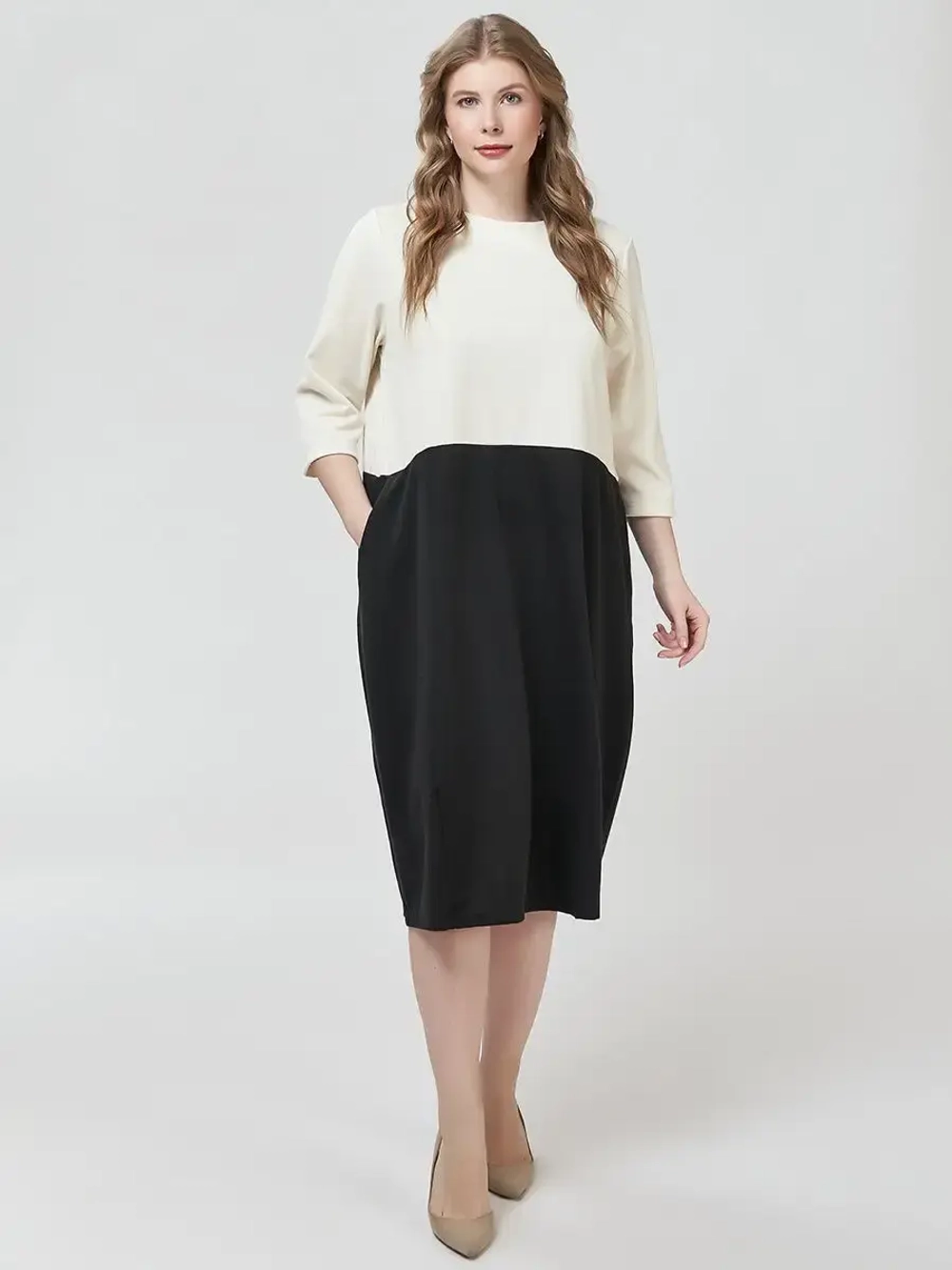 Платье в офис свободное