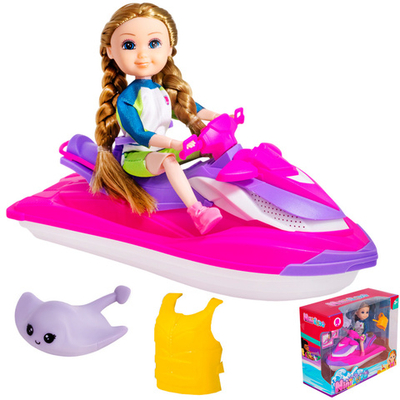 Кукла малышка 55874 на катере в кор.