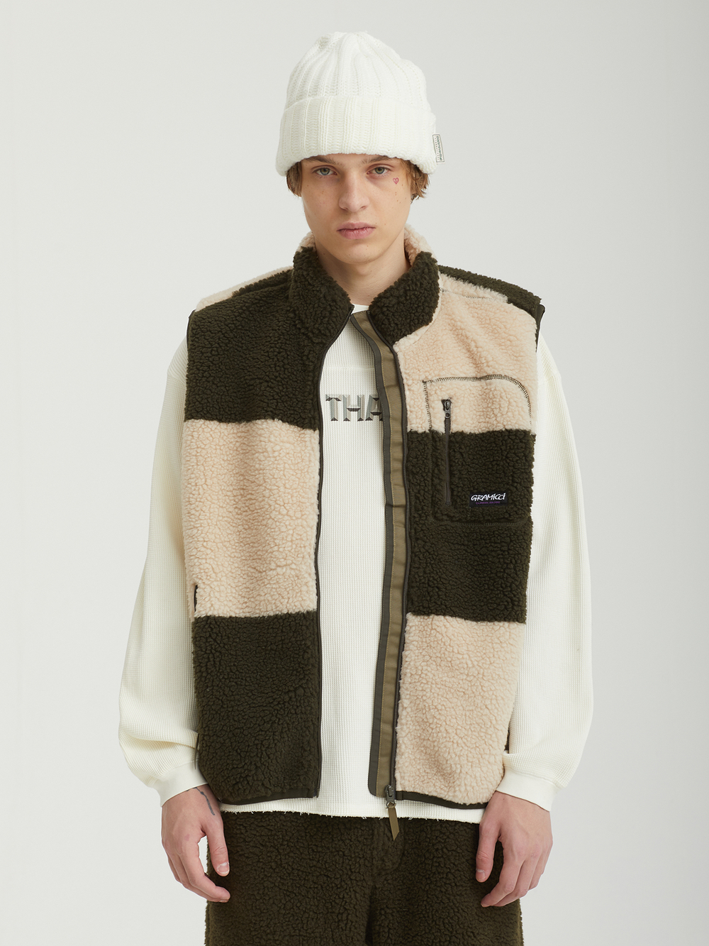 Мужской Жилет Checkered Sherpa