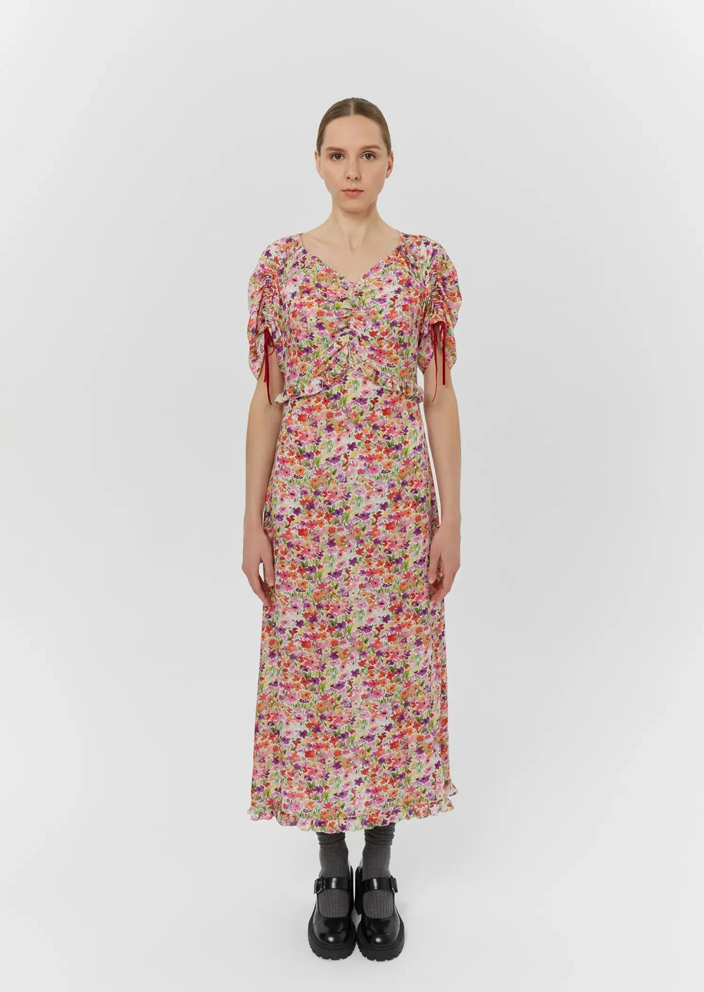 Платье «Цветник», разноцветный