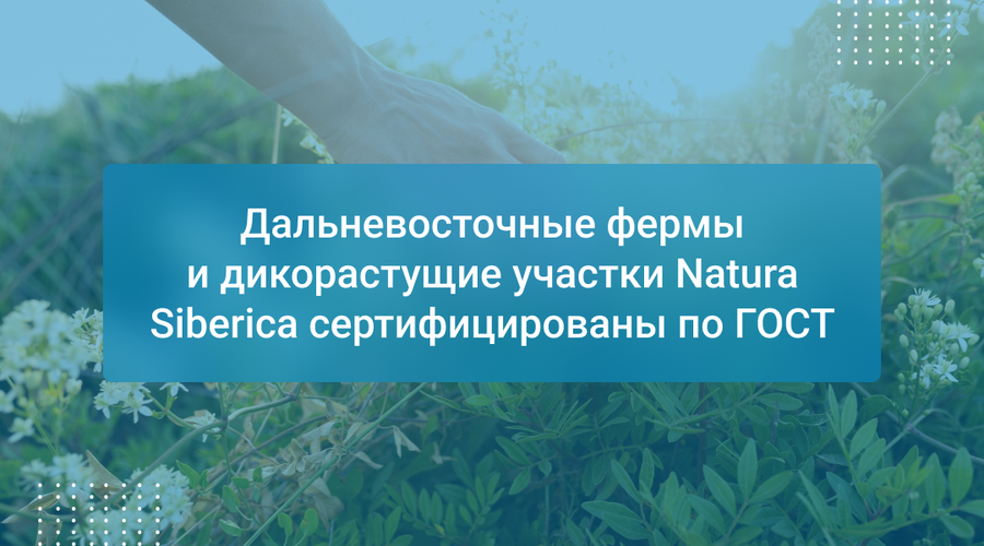 Дальневосточные фермы и дикорастущие участки Natura Siberica сертифицированы по ГОСТ